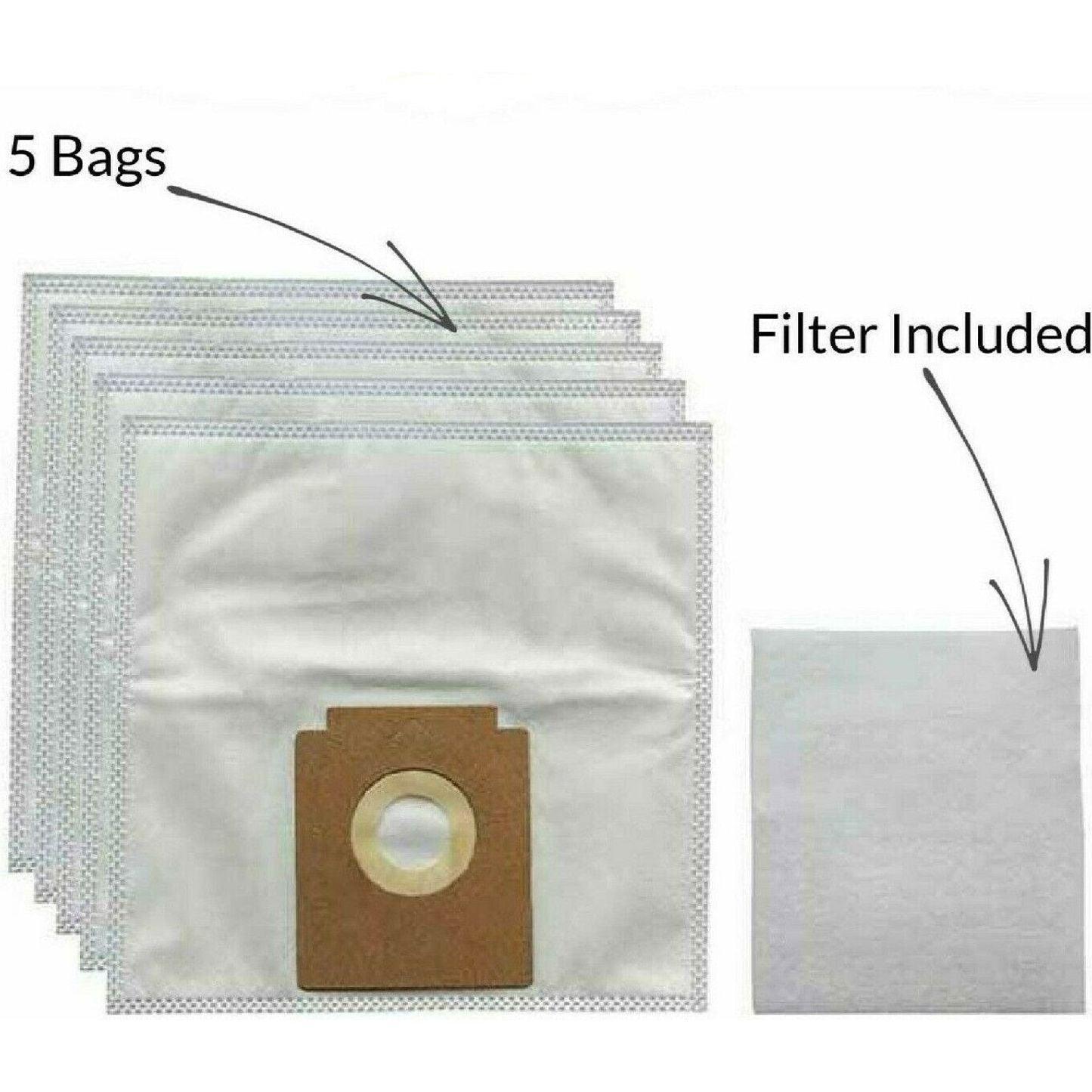 Zanussi ZAN3002EL ZAN3002 Bags 5 Pack & 1 FILTER - Vacuum Cleaner Clinic